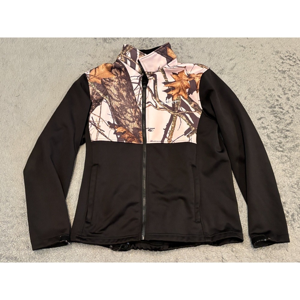 Habit Mossy Oak Jacket Womens Medium Black Pink Camo Hunting Outdoor